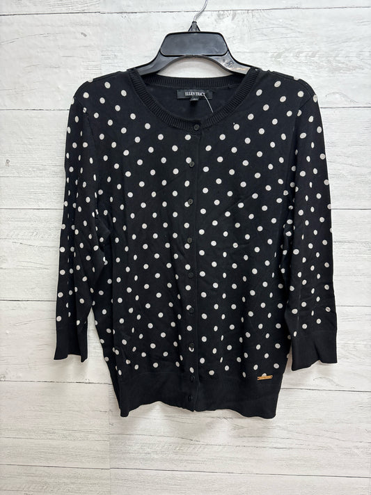 Size L Ellen Tracy Black/White Womens Sweater