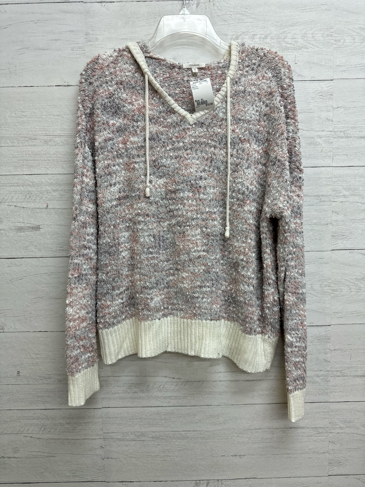 Size XL Maurices Pink/Gray Sweater