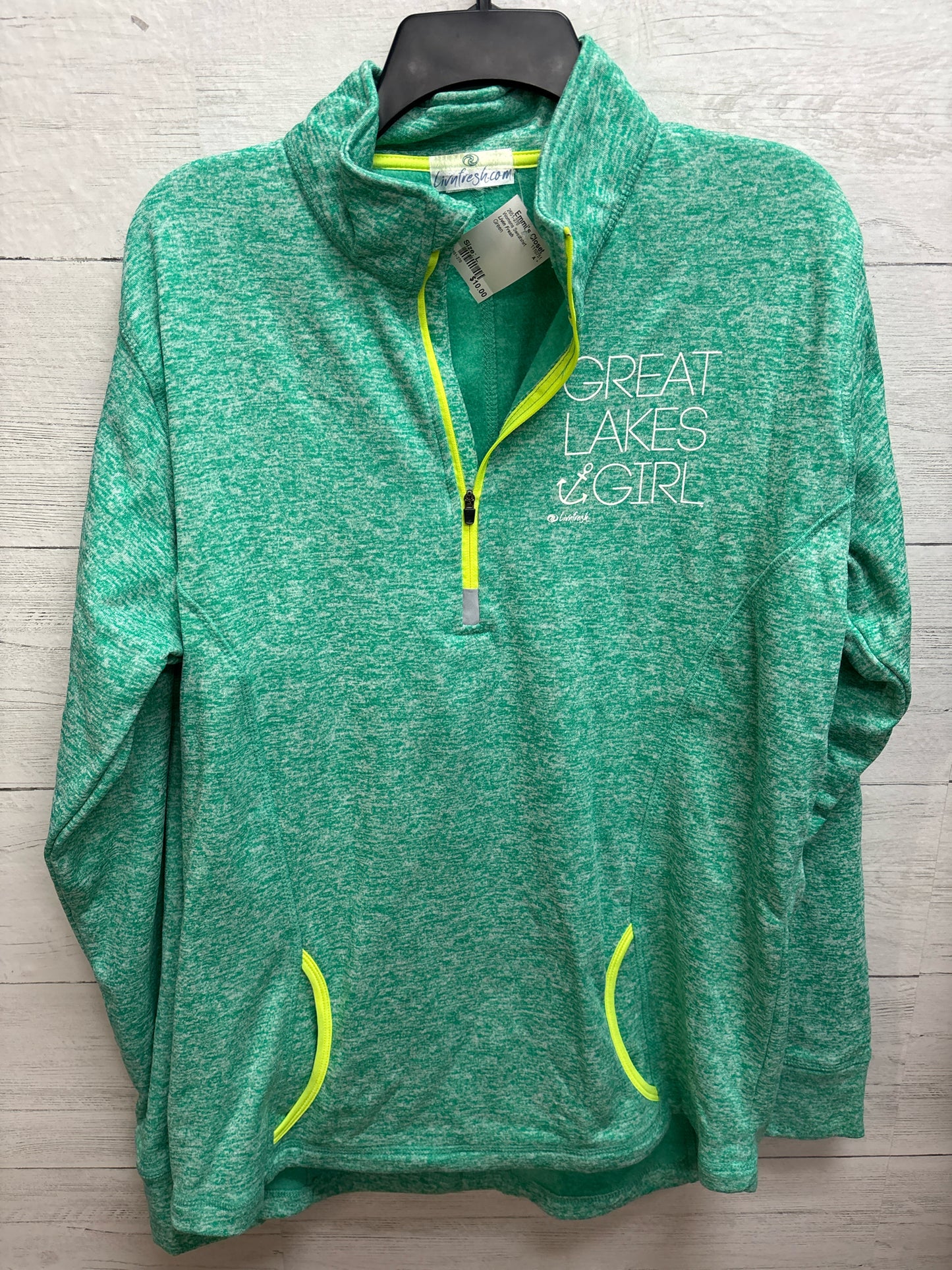 Size L Livin Fresh Green Womens Sweatshirt