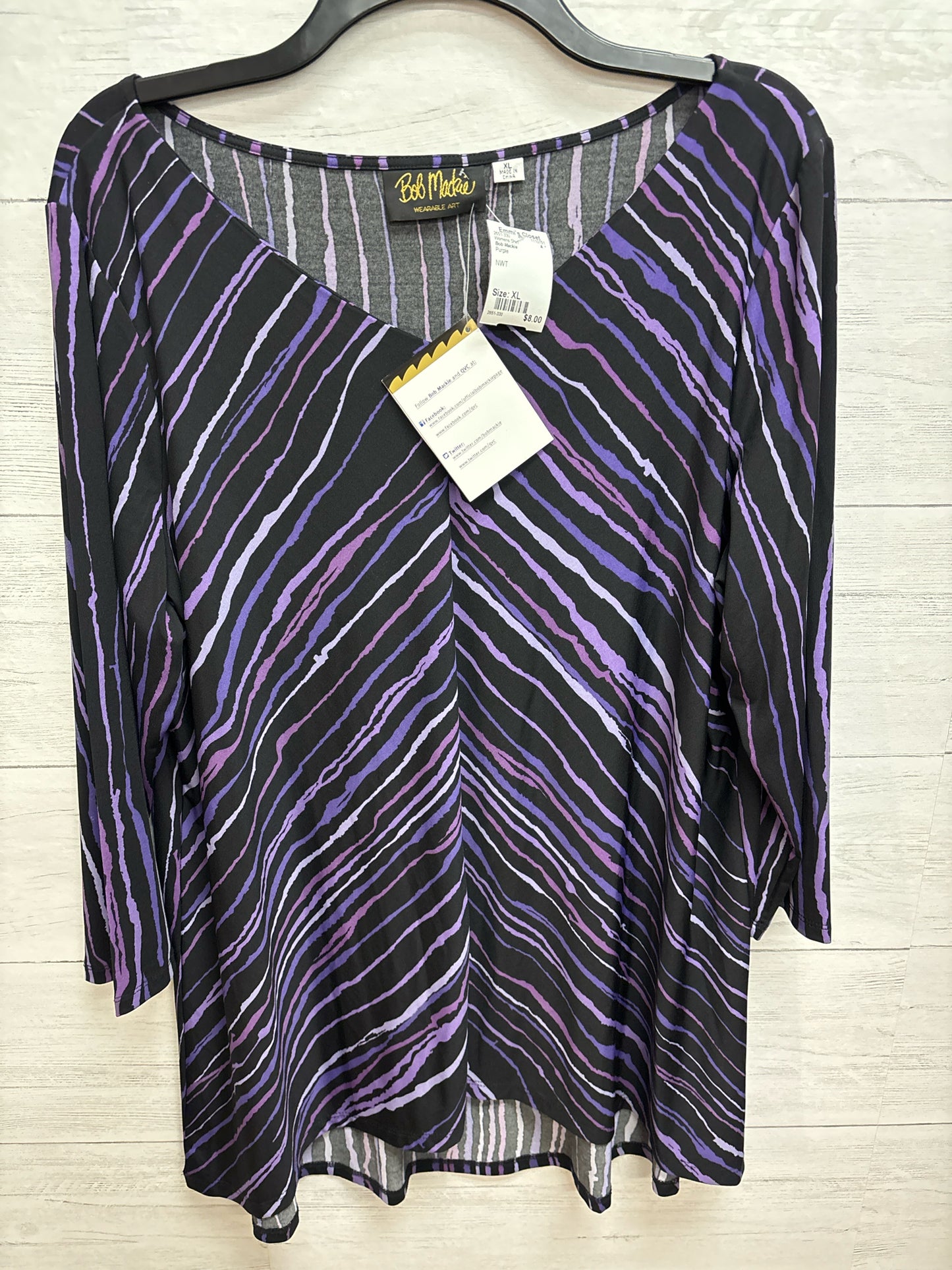 Size XL Bob Mackie Purple Womens Shirt
