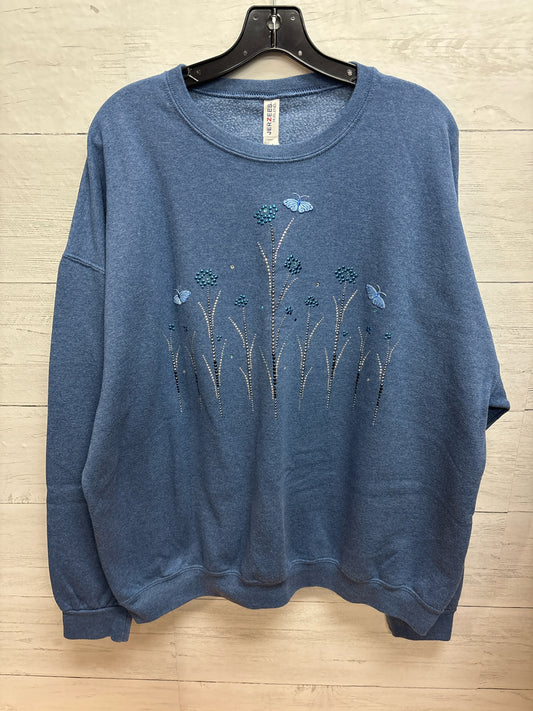 Size 2X Jerzees Blue Womens Sweater