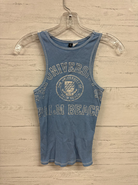 Size XS Divided Blue Tank Top