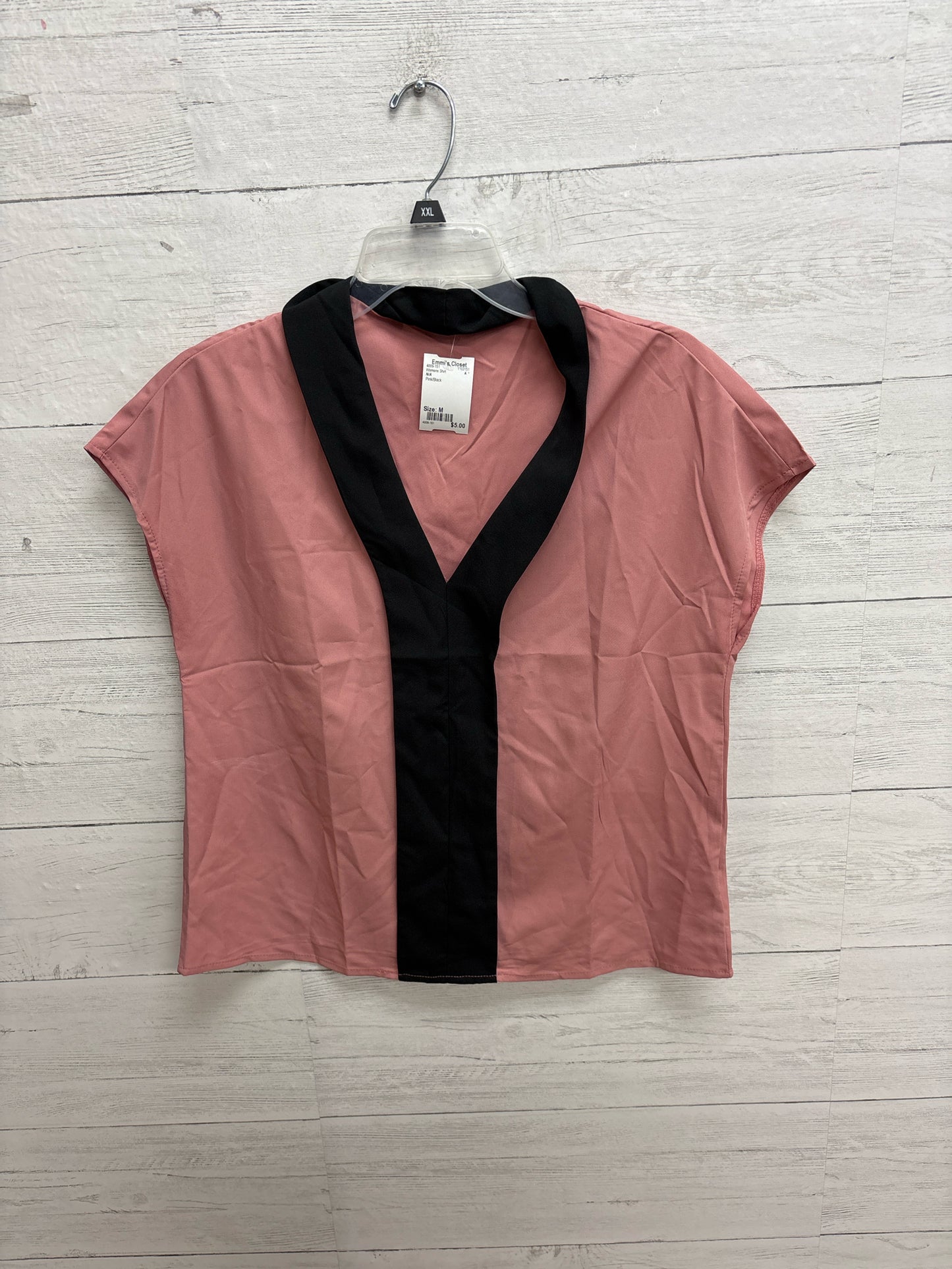 Size M N/A Pink/Black Womens Shirt