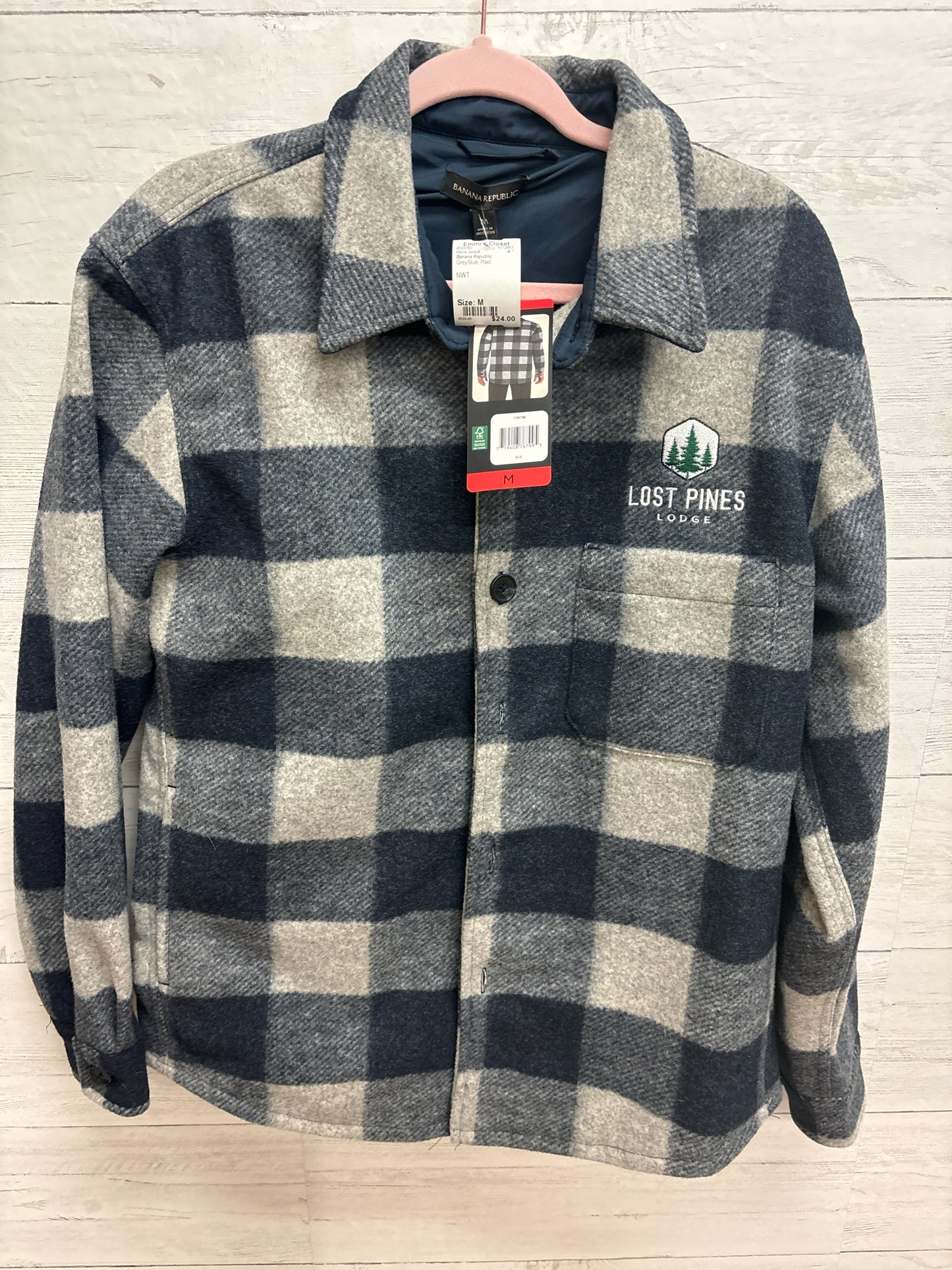 Size M Banana Republic Grey/Blue Mens Jacket