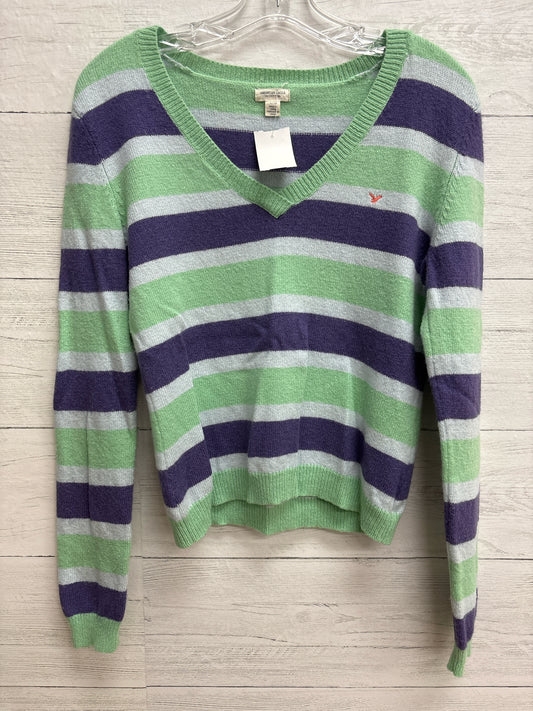 Size L American Eagle green/purple Womens Sweater