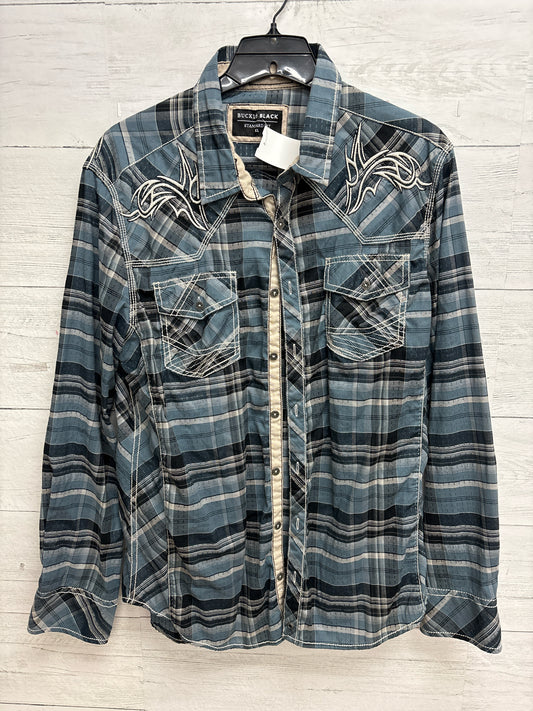 Size XL Buckle Blue Mens Shirt