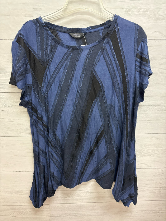 Size L Simply Vera blue/black Womens Shirt