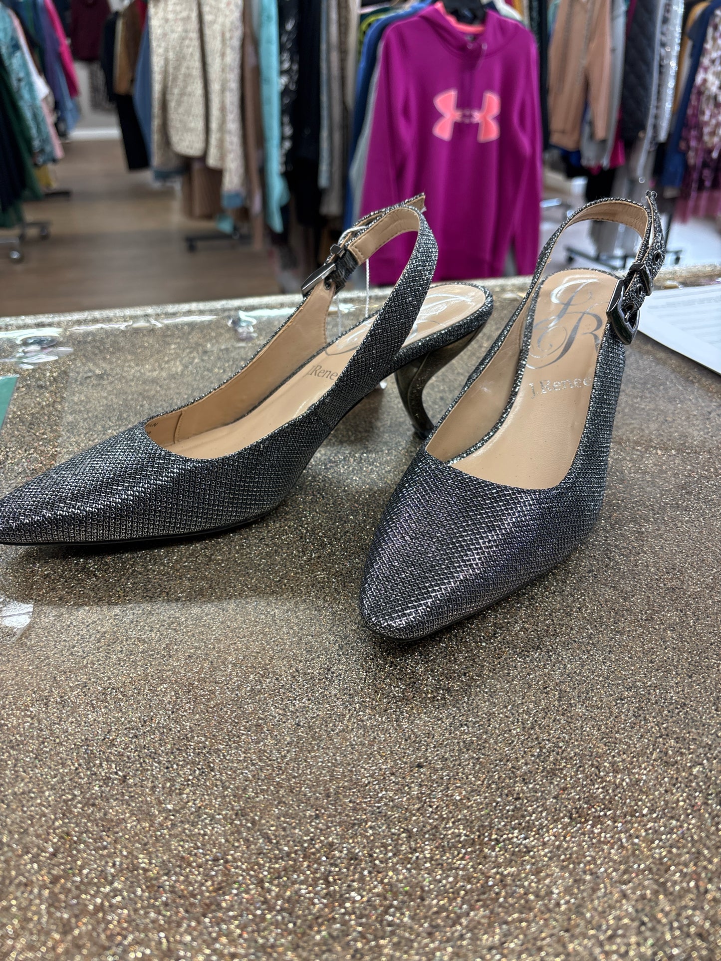 8.5 J.Renee blue/silver Womens Shoe