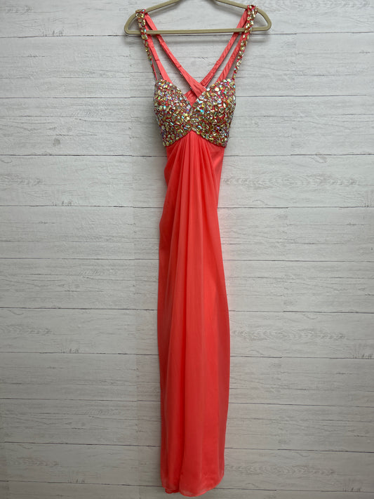 Size 10 La Femme Orange Gown