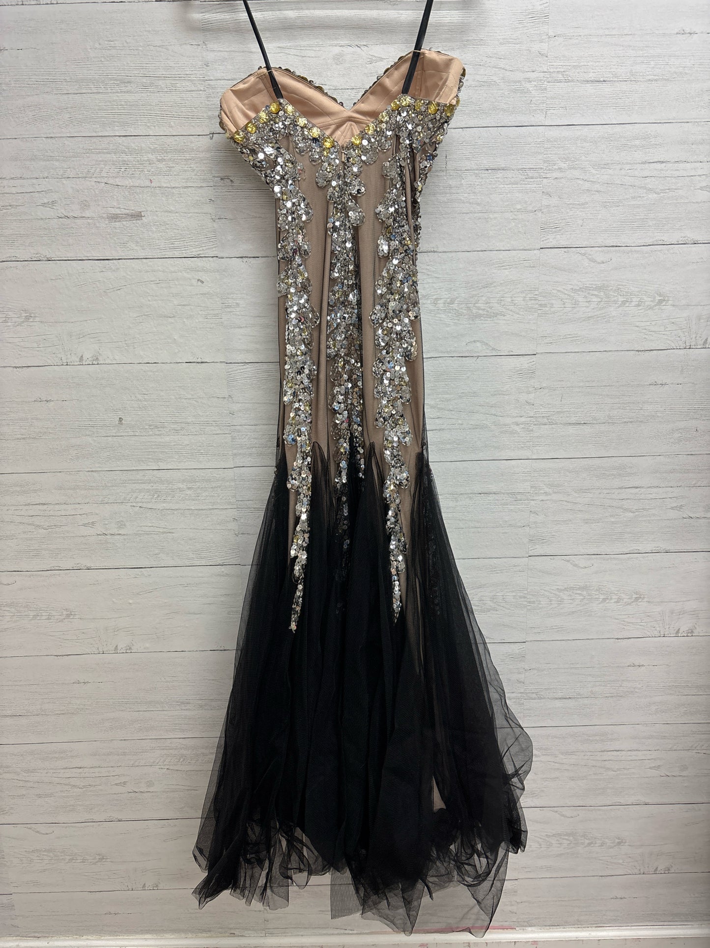 Size 6 Camille & Co black/tan Gown