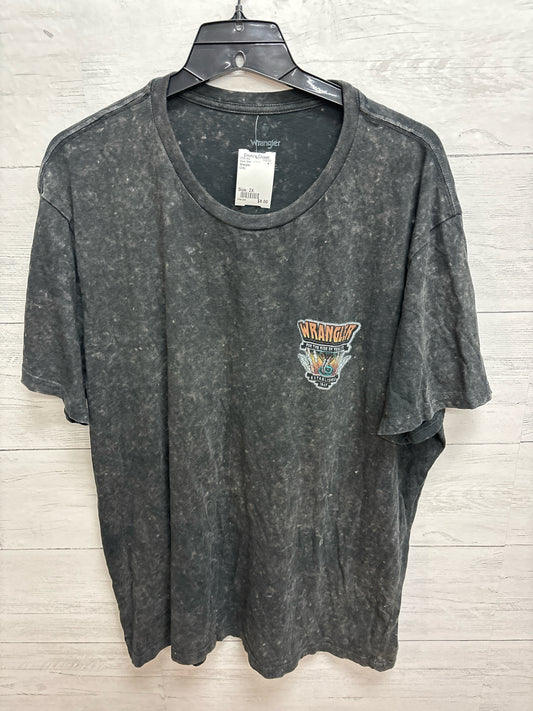 Size 2X Wrangler Grey Mens Shirt