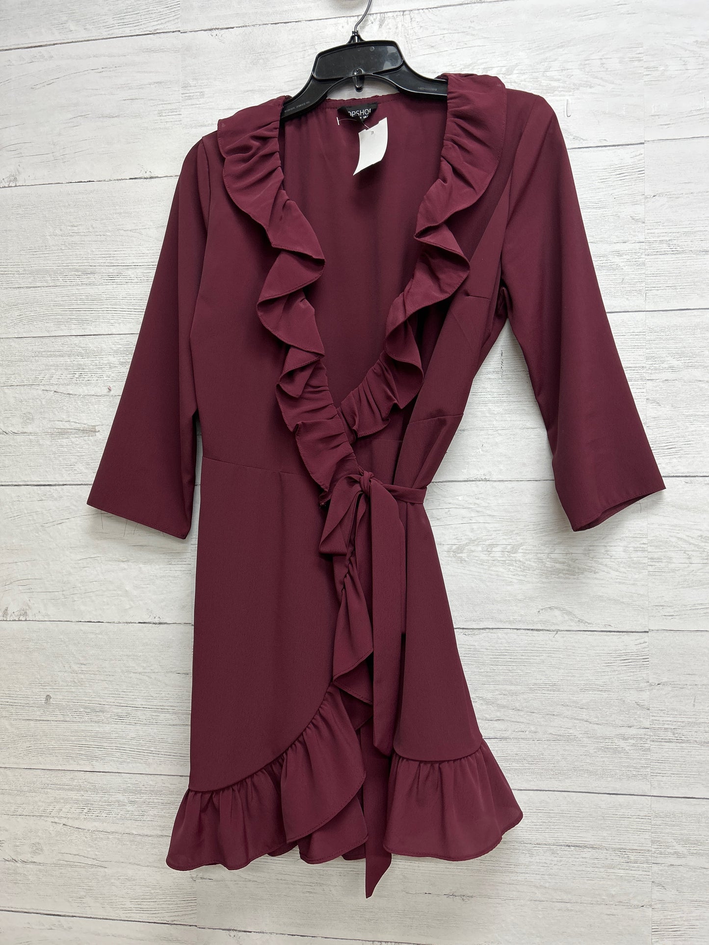 Size 8 Topshop Burgundy Dress