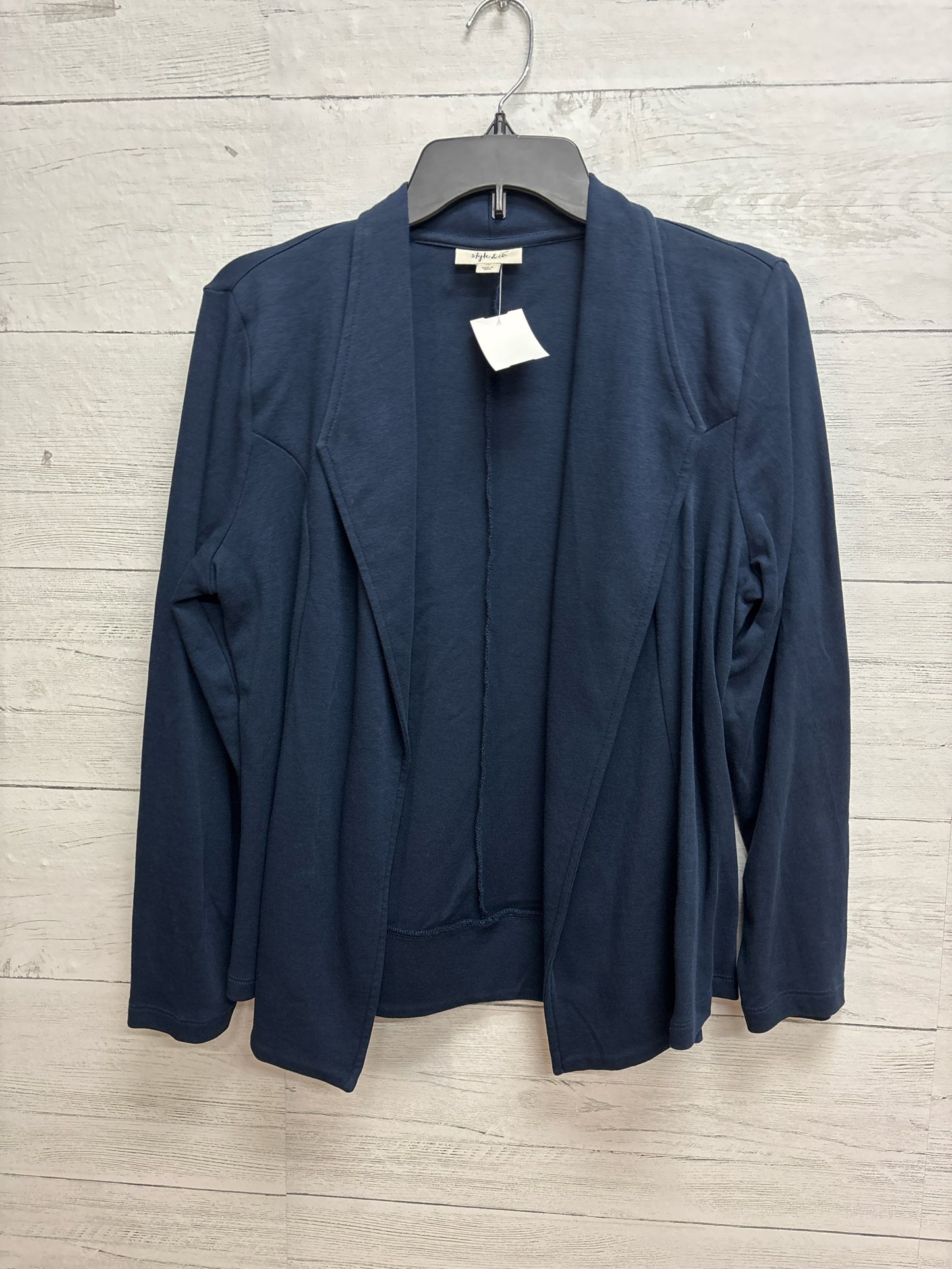 Size L Style  & Co Navy Womens Cardigan