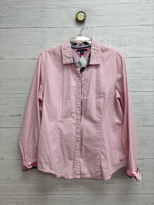 Size XL Tommy Hilfiger Pink/white Shirt