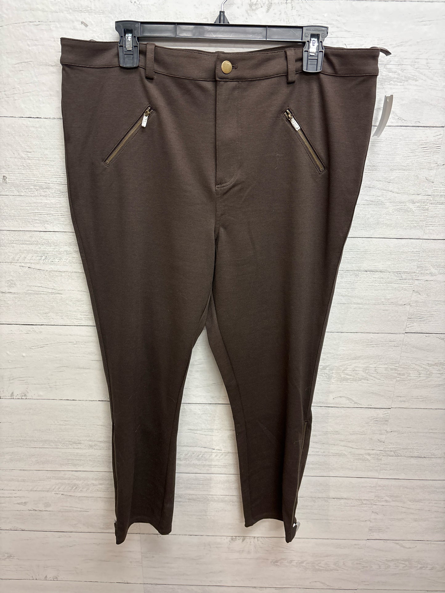 Size 16 Lisa Rinna Brown Womens Dresspants