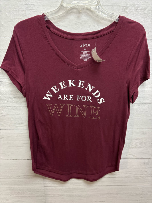 Size M Apt. 9 maroon Womens Shirt