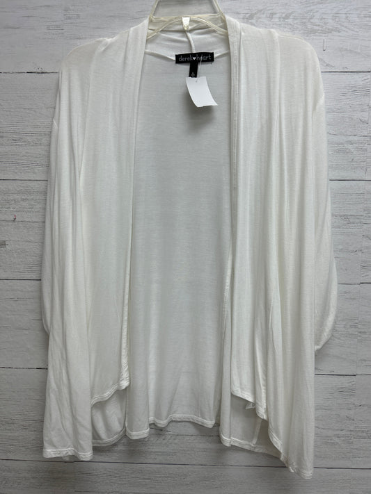 Size L Derek Heart White Cardigan