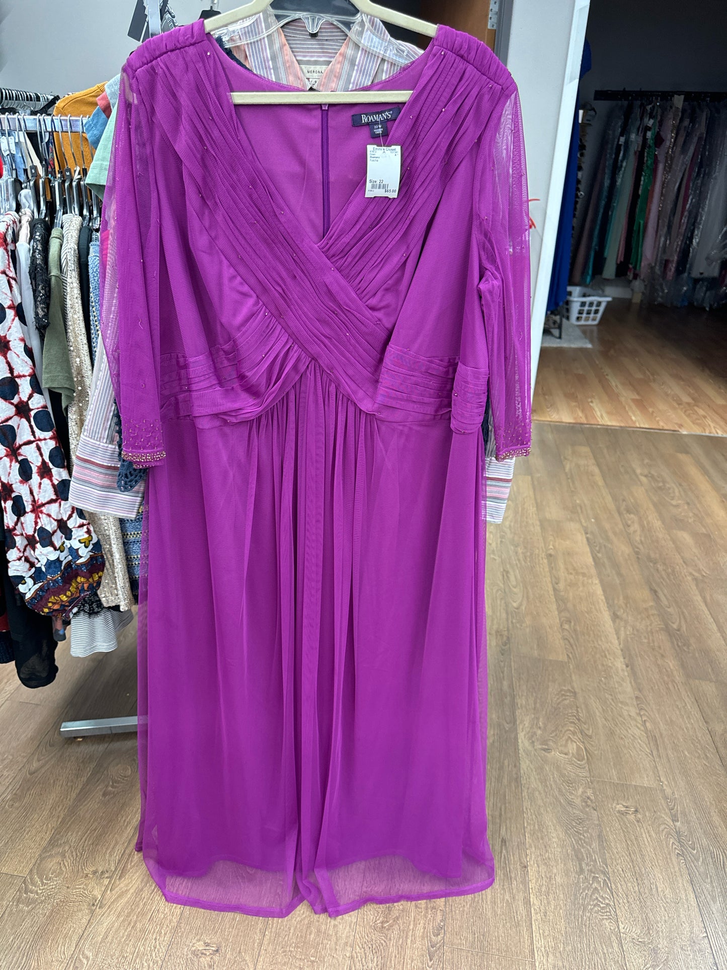 Size 22 Roamans Fuschia Gown