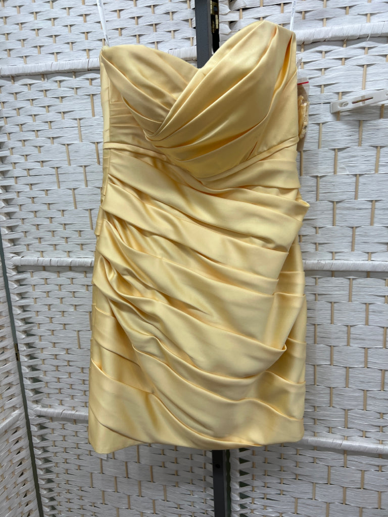 Size 8 Andrew Adela Yellow Gown