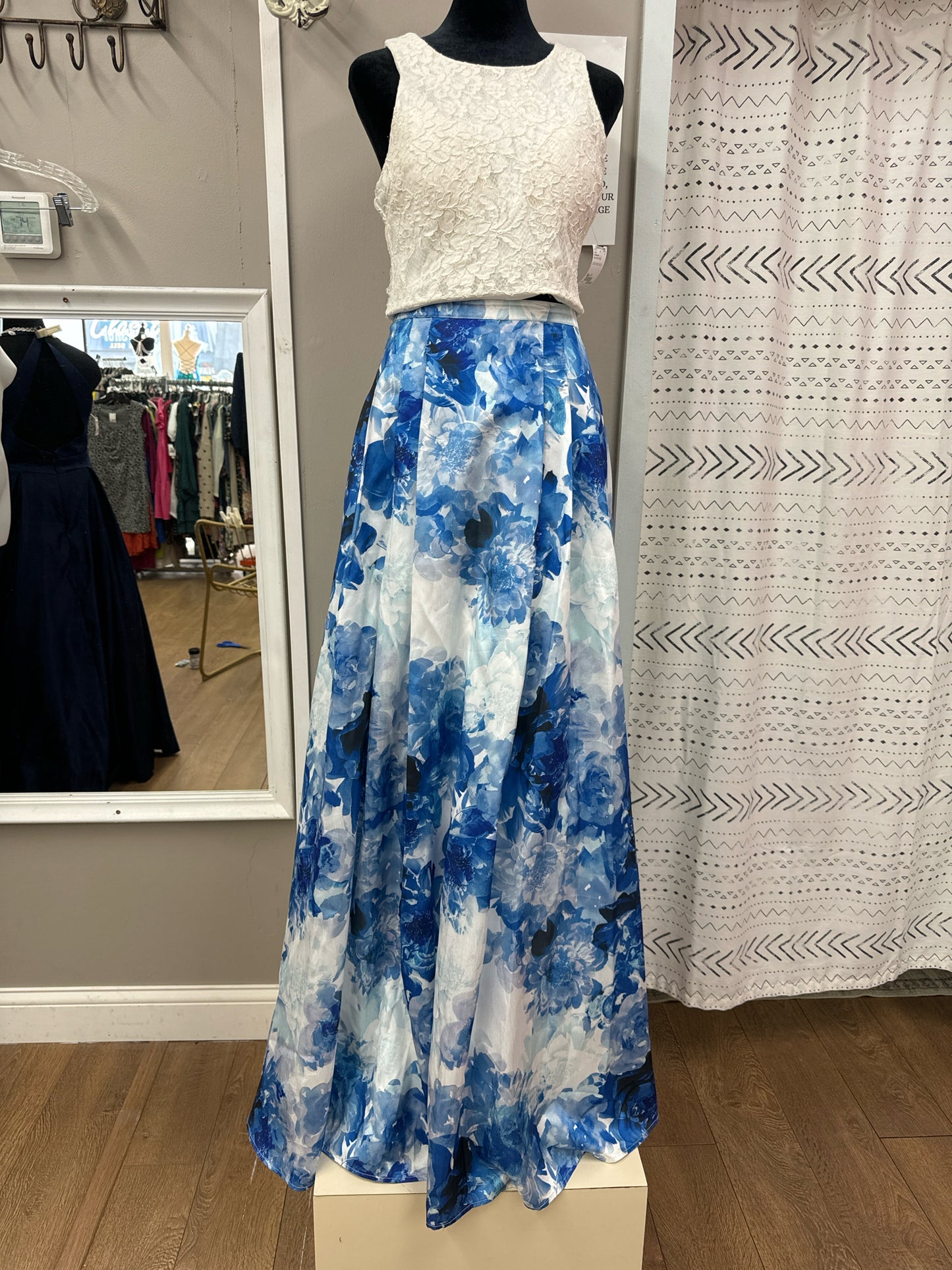 Size 11 My Michelle Blue/ White Gown