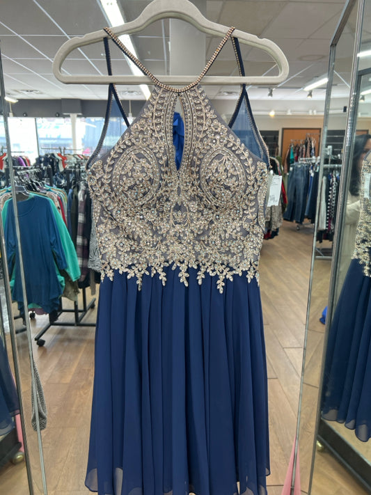 Size 9/10 Dave & Johnny Navy Gown