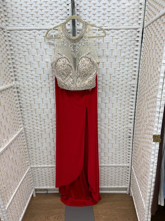 Size 8 Alyce Red Gown